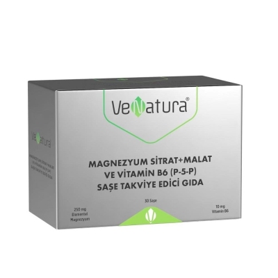 VeNatura Magnezyum Sitrat Malat ve Vitamin B6 (P-5-P) 30 Saşe - 1