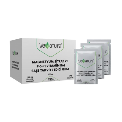 VeNatura Magnezyum Sitrat ve P-5-P (Vitamin B6) 60 Saşe - 2