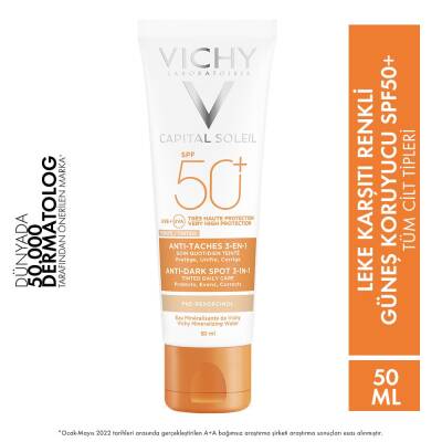 Vichy Capital Soleil Spf 50+ Anti Dark Spots Leke Karşıtı Renkli Güneş Kremi 50 ml - 9