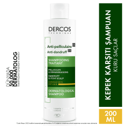 Vichy Dercos Anti-Dandruff 200 ml Kuru Saçlar İçin Kepek Şampuanı - 2