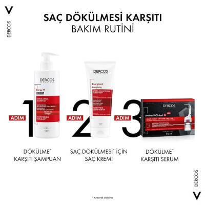 Vichy Dercos Energising Saç Dökülmesine Karşı Şampuan 400 ml - 8
