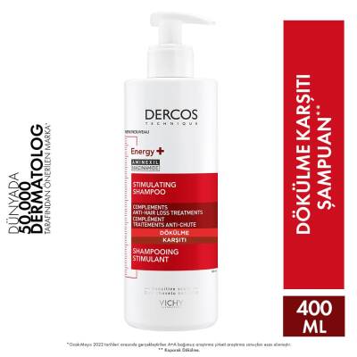 Vichy Dercos Energising Saç Dökülmesine Karşı Şampuan 400 ml - 10