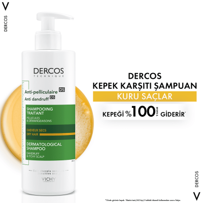 Vichy Dercos Kepek Karşıtı Şampuan 390 Ml - Kuru Saçlar - 3