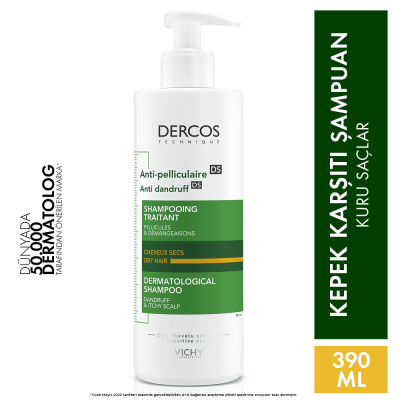 Vichy Dercos Kepek Karşıtı Şampuan 390 Ml - Kuru Saçlar - 10