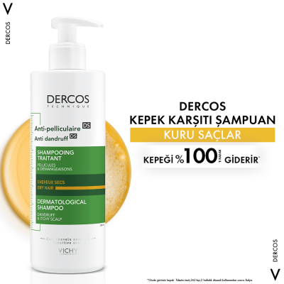 Vichy Dercos Kepek Karşıtı Şampuan 390 Ml - Kuru Saçlar - 11