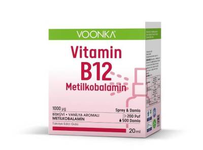 Voonka Vitamin B12 Metilkobalamin Oral Sprey Damla 20 ml - 2