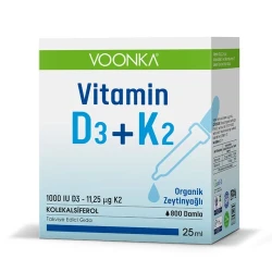 Voonka Vitamin D3+ K2 Takviye Edici Gıda 25 ml - 2