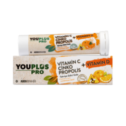 YouPlus Pro Vitamin C Çinko Propolis + Vitamin D 15 Efervesan Tablet - Abdi İbrahim