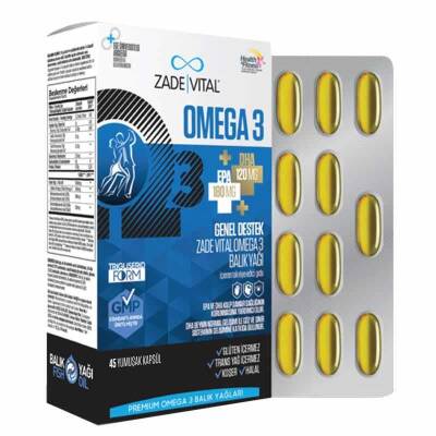 Zade Vital Premium Omega 3 Balık Yağı Genel Destek 45 Kapsül - 2