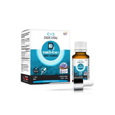 Zade Vital Vitamin D3K2 1000 IU Damla 20 ml - 1